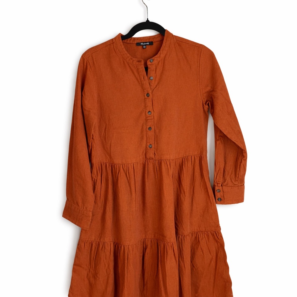 Madewell Rust Button-Up Dress